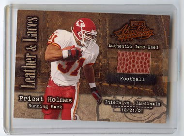 PRIEST HOLMES Authentic Game Used Chiefs vs. Cardinals 10/21/01