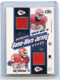 Authentic Game-Worn Jersey 2002 Football Card KC