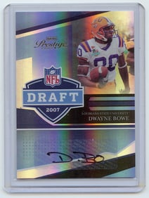 DWAYNE BOWE Signed DRAFT 2007 Football Card 17/50 NFLD-17