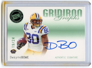 2007 PRESS PASS SE #GG-DB DWAYNE BOWE AUTOGRAPH ROOKIE