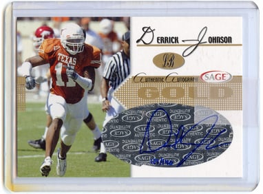 DERRICK JOHNSON 2005 SAGE GOLD ROOKIE AUTOGRAPH CARD /140