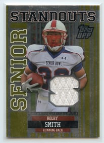 2007 kolby smith rc rookie jersey patch chiefs louisville