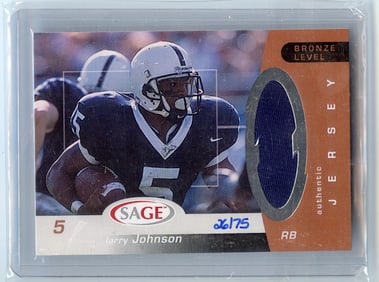 2003 Larry Johnson Bronze Level Jersey 26/75 #SJ-10