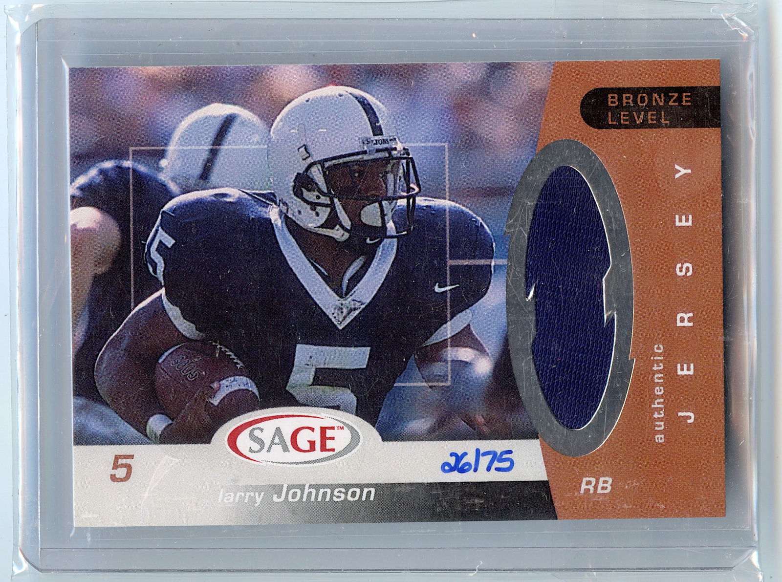 2003 Larry Johnson Bronze Level Jersey 26/75 #SJ-10 (1 of 2)