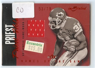 2004 Fleer inScribed Names of the Game Jerseys Priest Holmes #NGJ-PH