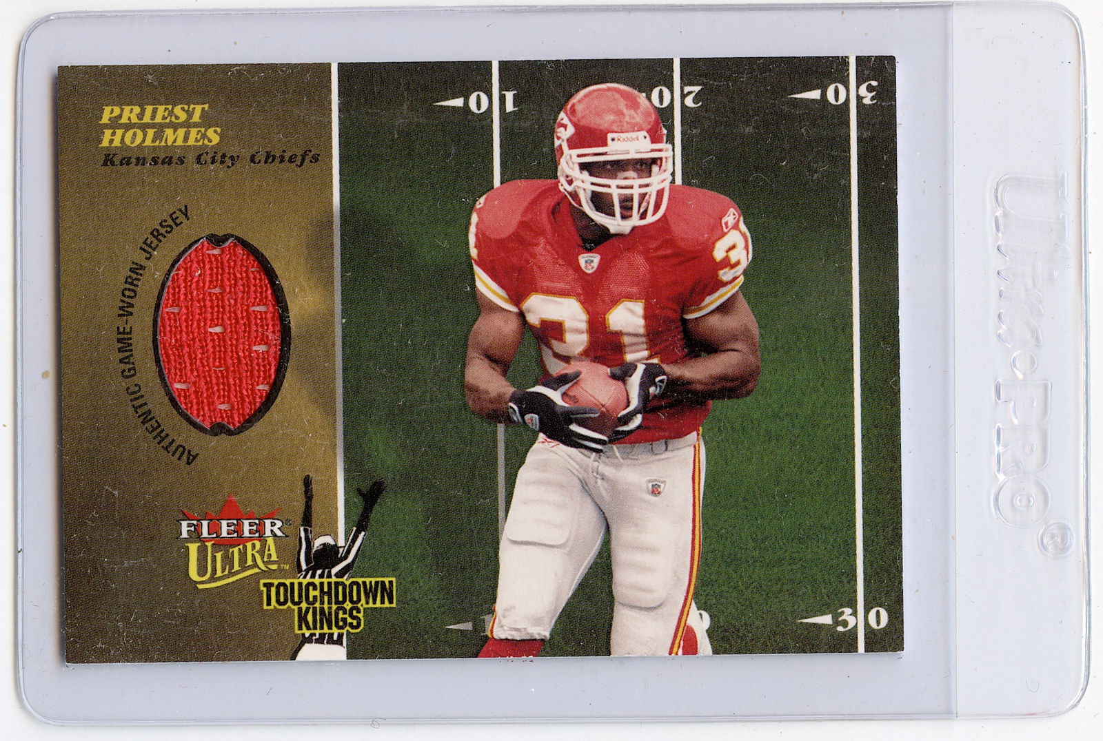 2003 PRIEST HOLMES Game-Worn Jersey Fleer #TK/PH (1 of 2)