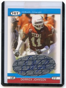 2005 DERRICK JOHNSON Autograph SAGE #A2 Texas Longhorns
