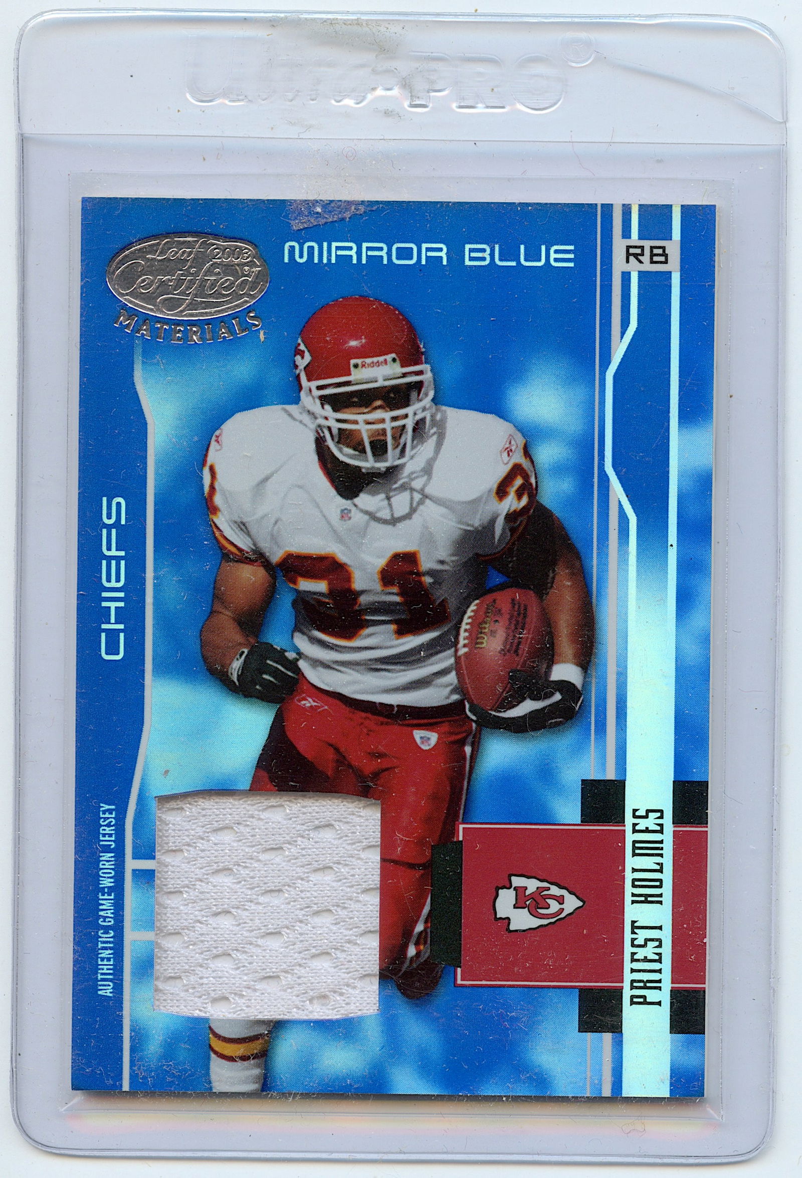 2003 PRIEST HOLMES Piece Jersey Donruss 05/50 Football (1 of 2)