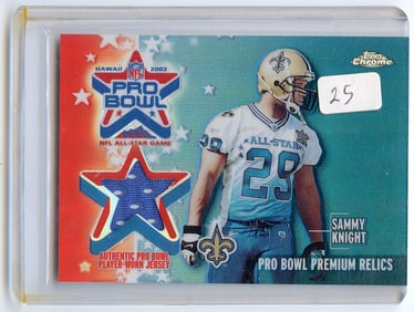 2002 SAMMY KNIGHT Topps #PP-SK Refractor Worn Jersey Football