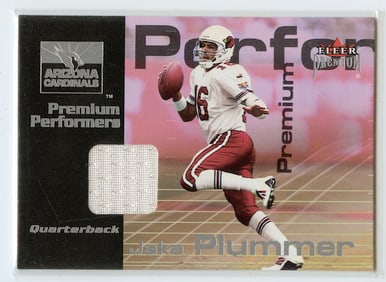 2001 JAKE PLUMMER Game-Worn Jersey Fleer 486/900 Football