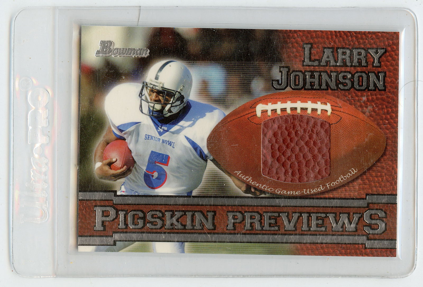 2003 LARRY JOHNSON Game Used Topps #PGP-LJ Football (1 of 2)
