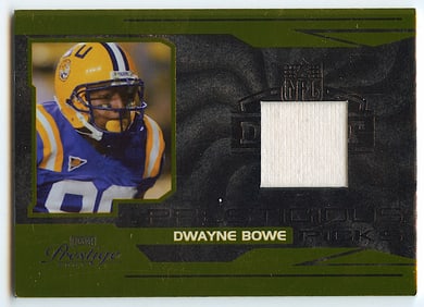 2007 DWAYNE BOWE PK-4 Donruss 34/50 Piece of Jersey