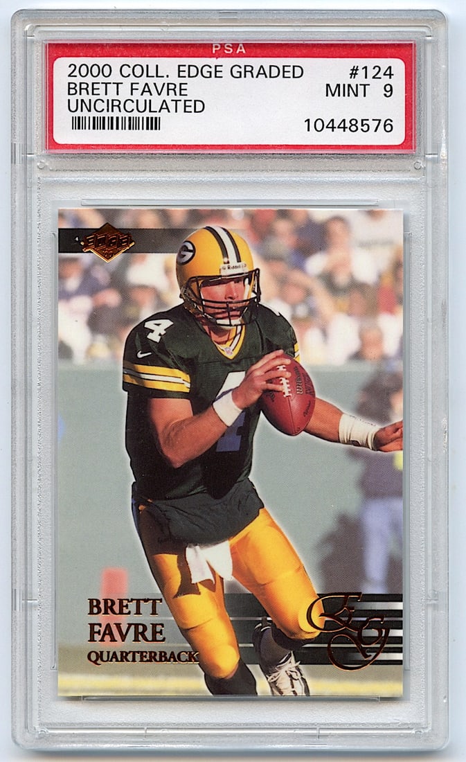 2000 Coll. PSA Mint 9 BRETT FAVRE #124: The provenance of this lot is from a quality collector in LA, California. We have included a quality scan to show it's actual condition.. This lot is located in Boca Raton, Fl and its shipment will be