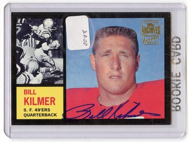 BILL KILMER 2001 TEAM TOPPS #151 LEGENDS AUTOGRAPH AUTO- 49ERS