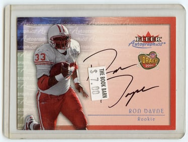 RON DAYNE WISCONSIN BADGERS HEISMAN 2000 FLEER AUTOGRAPH CARD