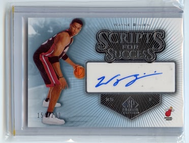 2005 - 2006 WAYNE SIMIEN Scripts For Success Autograph Card 154/200