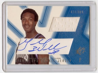 GERALD WALLACE 2001-02 Upper Deck SPX #94 RPA Rookie RC Jersey