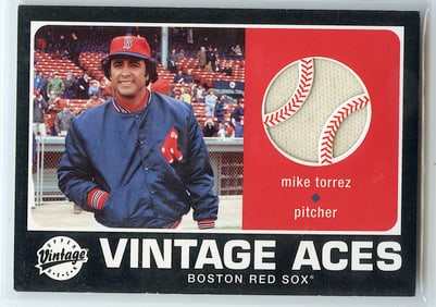 MIKE TORREZ 2002 UPPER DECK VINTAGE GAME USED JERSEY BOSTON RED SOX