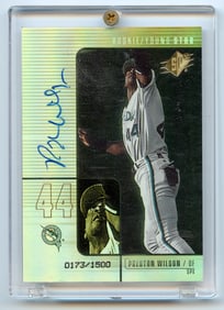 2000 Preston Wilson Autographed Baseball Card Upper Deck 0173/1500