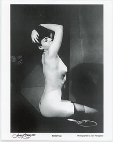 Vintage Pin Up Litho by Jack Faragasso - Model BETTIE PAGE