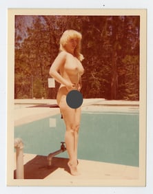 Pin Up Kodak Print Photo Naturalism Nude 3.5" x 5" Ca 1970s - 1990s