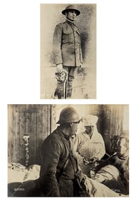 Pair Museal Iconic Photos Troops WW1 Ca. 1910s