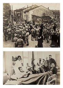 Pair Museal Iconic Photos Troops WW1 Ca. 1910s