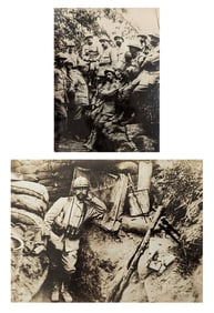 Pair Museal Iconic Photos Troops WW1 Ca. 1910s