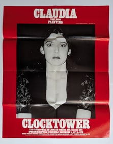 LES LEVINE First Show Painting CLAUDIA Poster CLOCKTOWER 1977/1978