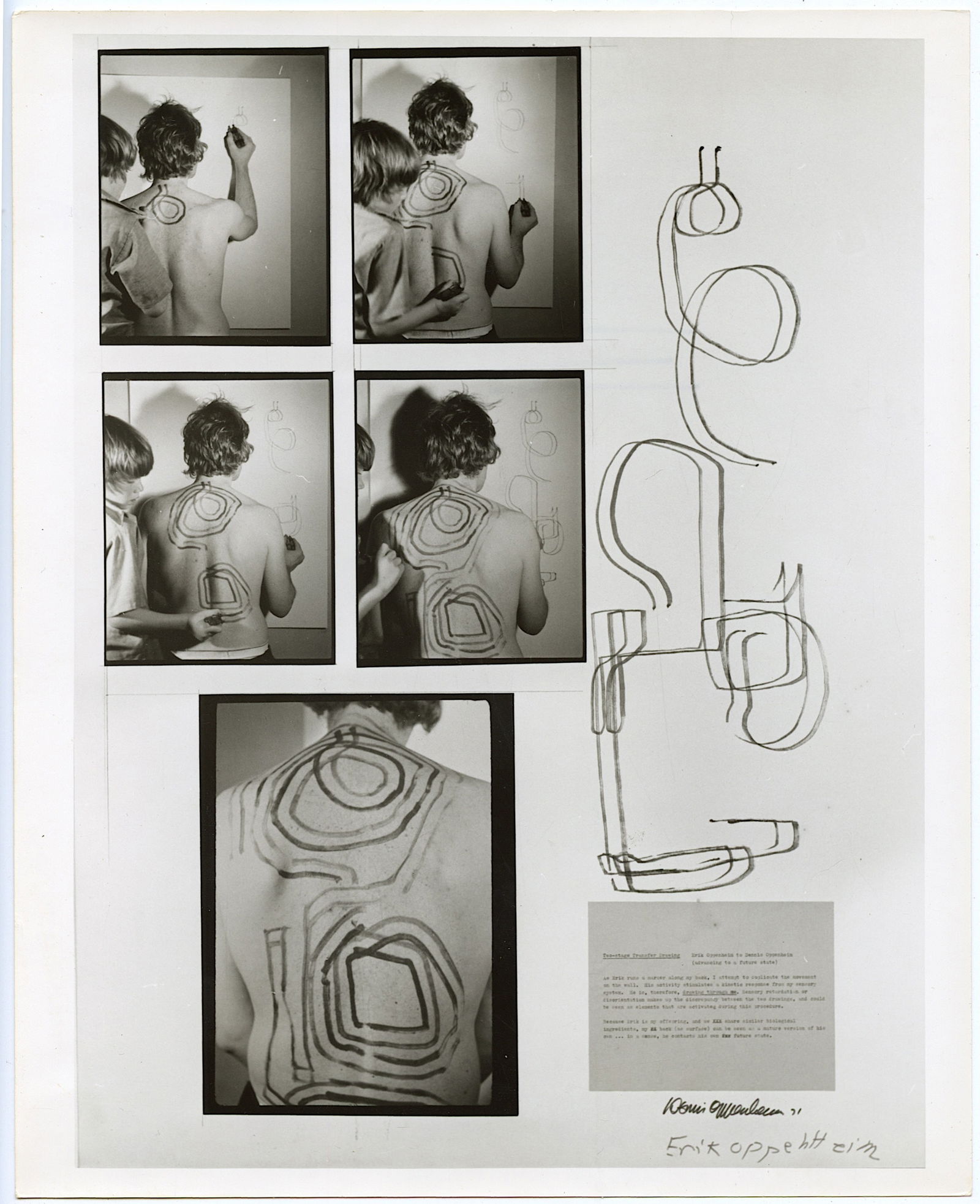 1971 Art Photo DENNIS OPPENHEIM 2 Stage Transfer Drawing: We have included many images to show it's actual condition. Provenance from the estate of Russian Imigrants during the 20th Century. This lot is located in Boca Raton, Fl and its shipment will be made