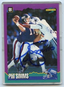 1994 PHIL SIMMS Signed Team# 27 GIANTS