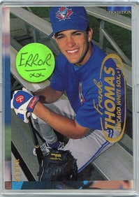 1998 Fleer - ERROR - FRANK THOMAS Chicago White Sox