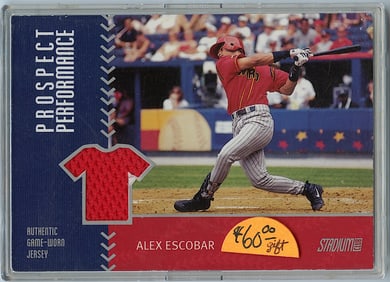 2000 Topps #PRP9 ALEX ESCOBAR Worn Jersey