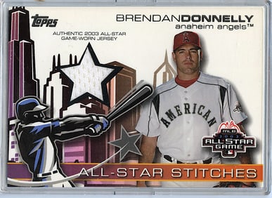 2003 Topps BRENDAN DONNELLY #ASR-BD Game Worn Jersey