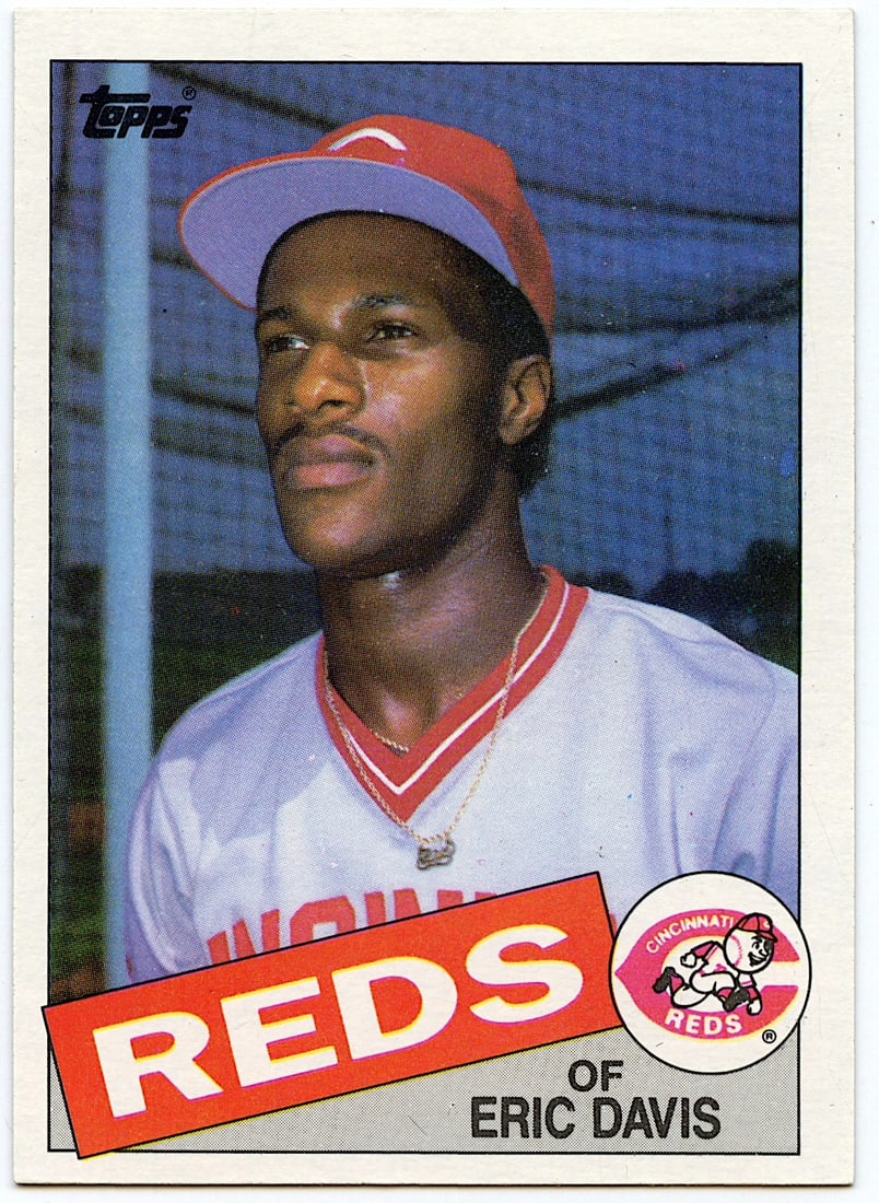 1985 Topps ERIC DAVIS #627 Reds -Error (Bobby Bonds (1968)? (1 of 2)