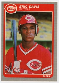 1985 Fleer #533 ERIC DAVIS Reds Outfield