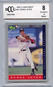 1993 Classic/Best #91 Derek Jeter BCCG 8 Excellent or Better