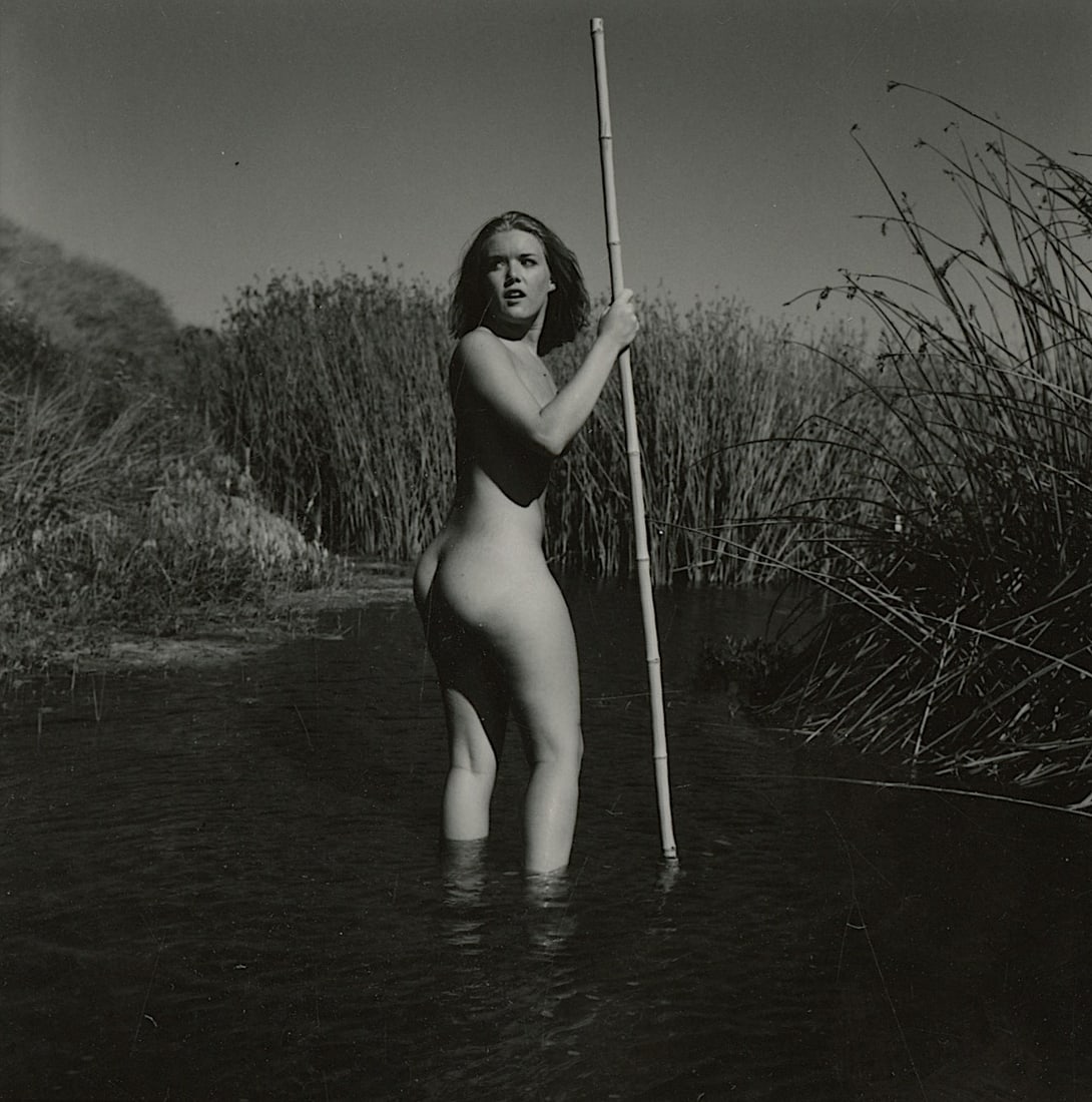 ANDRÉ DE DIENES Vintage Photo 1950s-1960s Nude Study: The provenance of this photo is from the archives of notable photographer André de Dienes.The dimensions are Approx. 2.75" x 2.75" (small variances can occur). This black and white gelatin photo was 