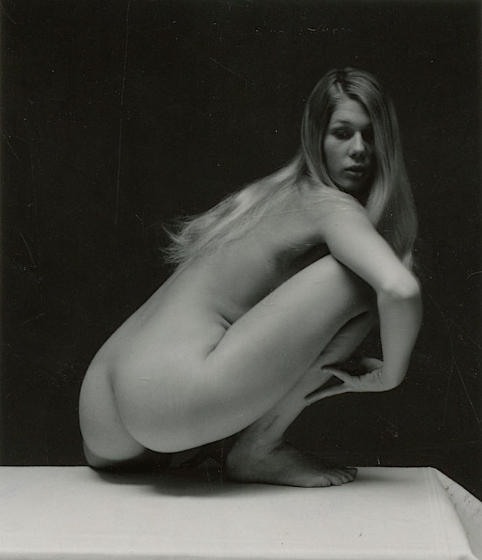 ANDRÉ DE DIENES Vintage Photo 1950s-1960s Nude Study: The provenance of this photo is from the archives of notable photographer André de Dienes.The dimensions are Approx. 2.75" x 2.75" (small variances can occur). This black and white gelatin photo was 