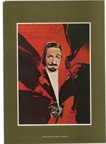 COUNT JAIME DE MORA Y ARAGON Autographed Litho