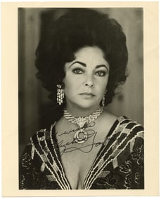 ELIZABETH TAYLOR Autographed Photograph Scarce Collectors