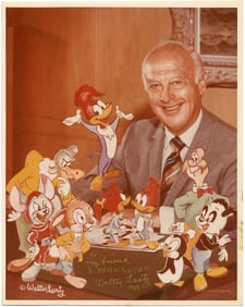 WALTER LANTZ Autographed Photograph Scarce Collectors