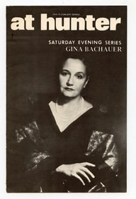 GINA BACHAUER Scarce Collectors Program At Hunter