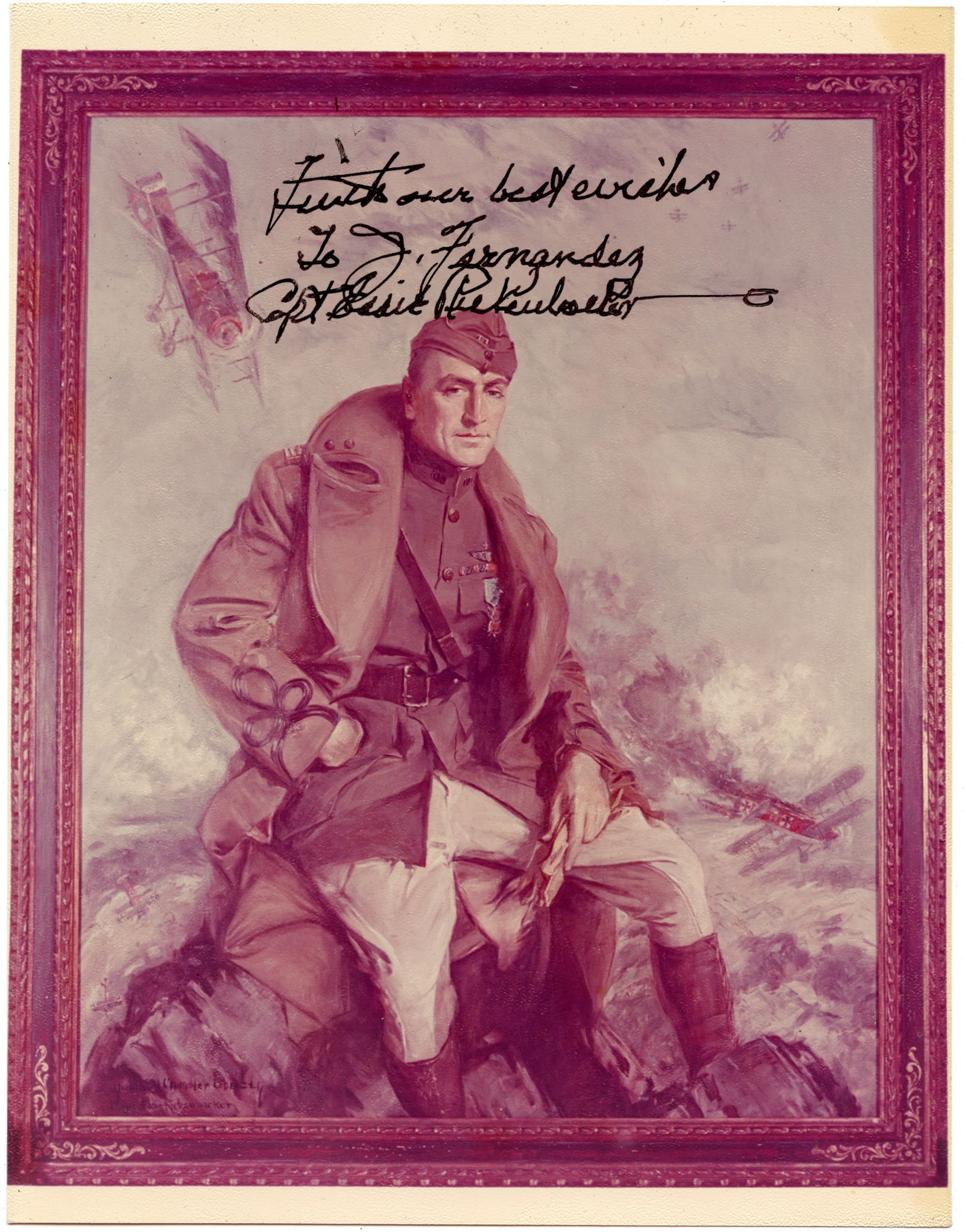 EDDIE RICKENBACKER Autographed Photo Scarce Collectors (1 of 2)