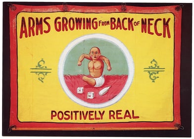 Rare Circus Postcard Sideshow Banner by Fred G. Johnson 4.5" x 6"