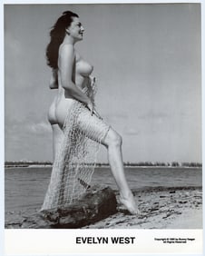 BUNNY YEAGER Vintage Pin Up Litho EVELYN WEST