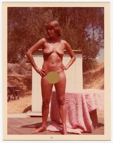 Pin Up Kodak Print Photo Naturalism Nude 3.5" x 5" Ca 1970s - 1990s
