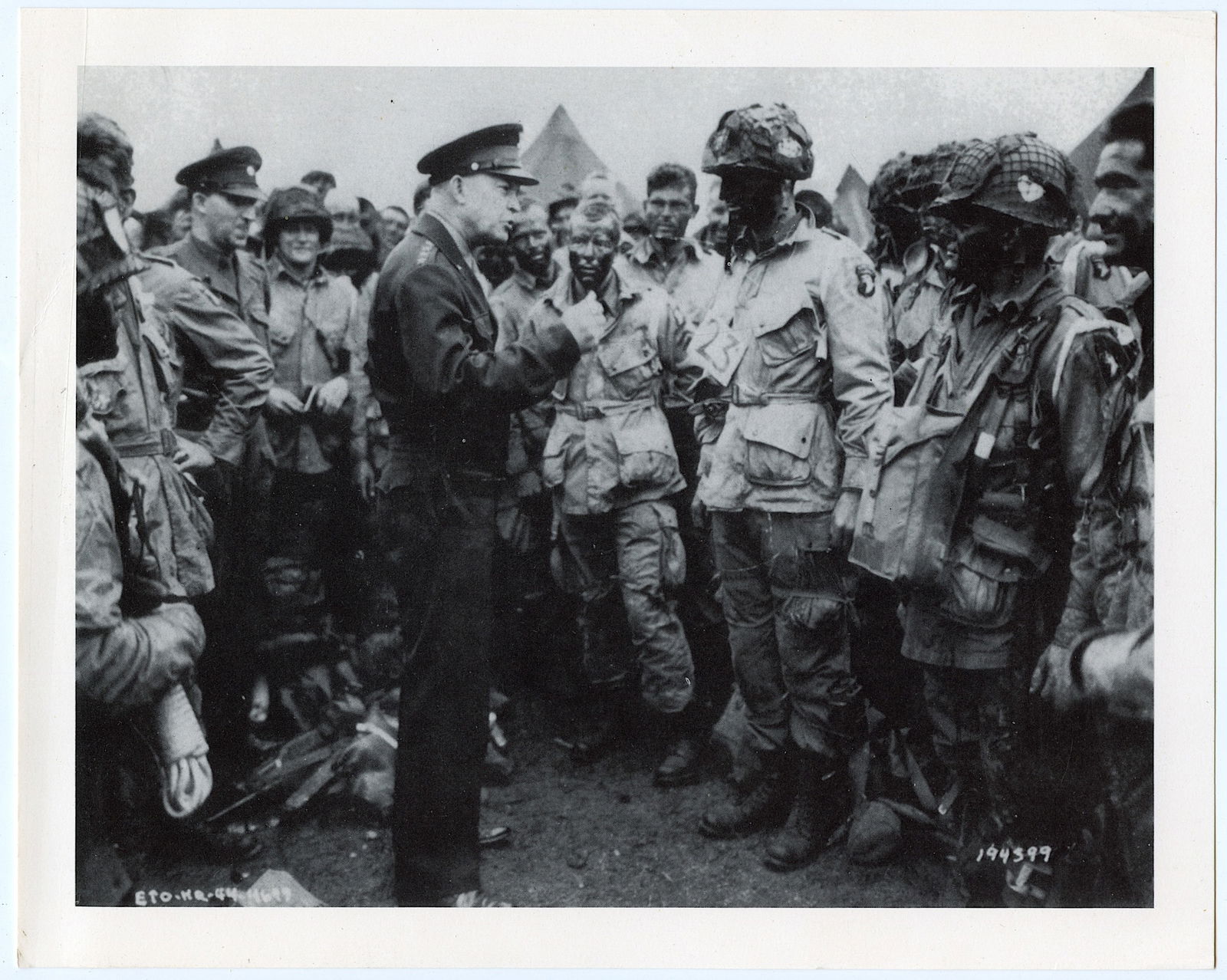 Vintage General Eisenhower on D-Day Print Litho