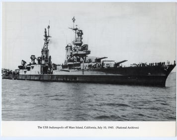 Vintage Print WWII Veterans Committee "The USS Indianapolis"