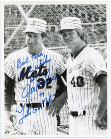 Vintage Photo Sports Baseball Mets Players Autograph, 1976